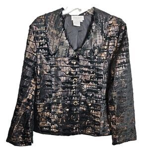 Great Cavalier by St Paul jacket blazer sz Lg black gold color